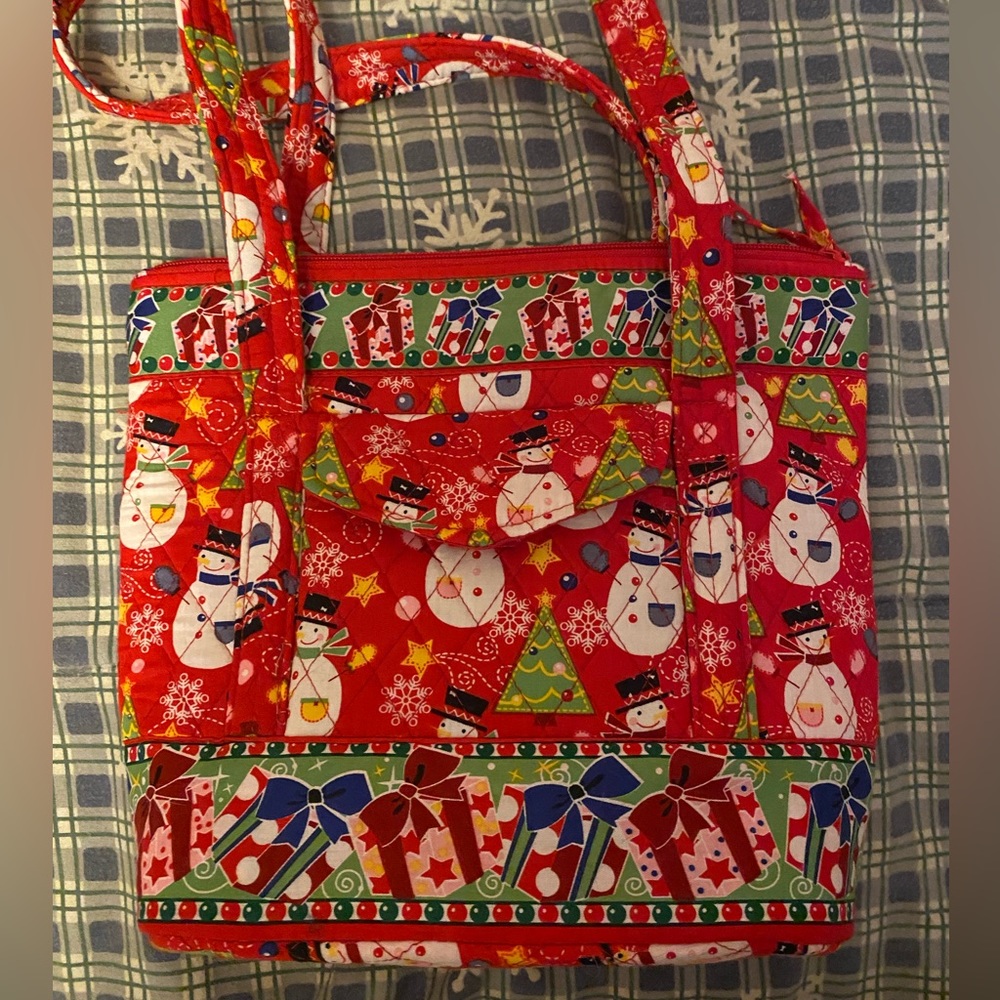 Red Christmas Quilted Bag